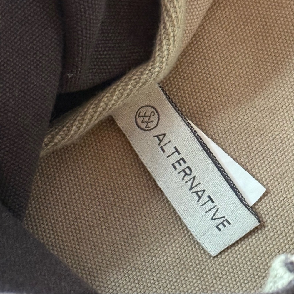Alternative Apparel Cotton Shopper Tote Bag Canvas Duck Leather Tabs - Picture 9 of 13